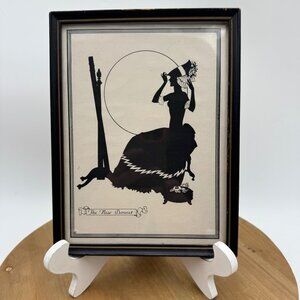 Vintage Silhouette, Victorian Silhouette Titled “The New Bonnet”